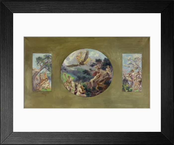 Framed Print : Sketch for the dining room of the Hôtel de Ville in Paris... between 1892 and 1893. Creator: Victor Emile Prouve Framed Print : Sketch for the dining room of the Hôtel de Ville in Paris... between 1892 and 1893. Creator: Victor Emile Prouve