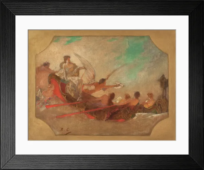 Framed Print : Esquisse pour la salle des fêtes de l'Hôtel de Ville de Paris : La Ville de Paris... c.1892-1895. Creator: Jean Joseph Benjamin Constant Framed Print : Esquisse pour la salle des fêtes de l'Hôtel de Ville de Paris : La Ville de Paris... c.1892-1895. Creator: Jean Joseph Benjamin Constant