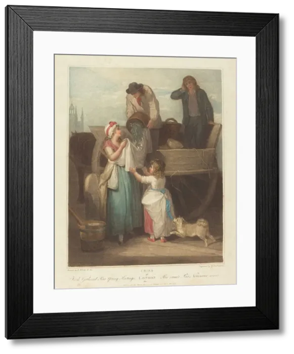 Framed Print : Fresh Gathered Peas, Young Hastings, published 1795. Creator: Giovanni Vendramini Framed Print : Fresh Gathered Peas, Young Hastings, published 1795. Creator: Giovanni Vendramini