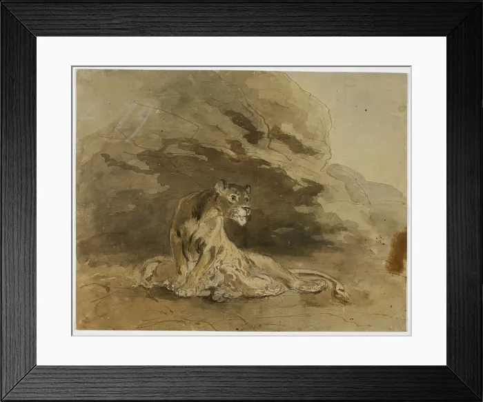 Framed Print : Lioness and Cubs, n.d. Creator: Sawrey Gilpin Framed Print : Lioness and Cubs, n.d. Creator: Sawrey Gilpin