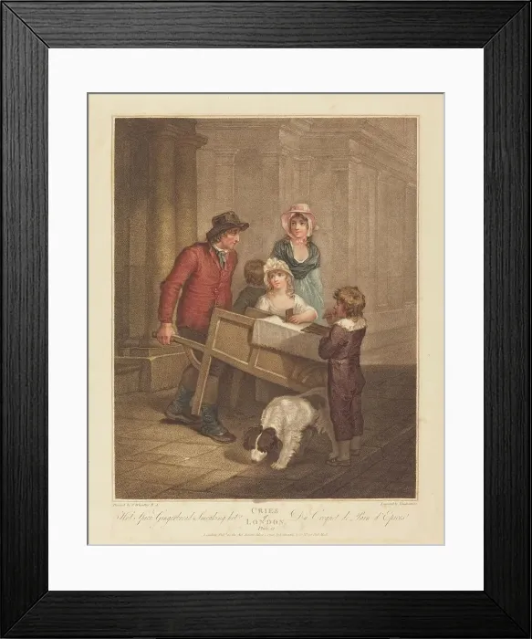 Framed Print : Hot Spice Ginger Bread Smoking Hot, published 1796. Creator: Giovanni Vendramini Framed Print : Hot Spice Ginger Bread Smoking Hot, published 1796. Creator: Giovanni Vendramini
