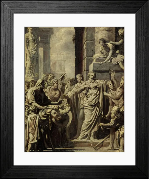 Framed Print : Saint Paul et saint Barnabé refusant les honneurs divins à Lystre. Esquisse pour le may'... 1644. Creator: Michel Corneille. Saint Paul et saint Barnabé refusant les honneurs divins à Lystre Framed Print : Saint Paul et saint Barnabé refusant les honneurs divins à Lystre. Esquisse pour le may'... 1644. Creator: Michel Corneille. Saint Paul et saint Barnabé refusant les honneurs divins à Lystre