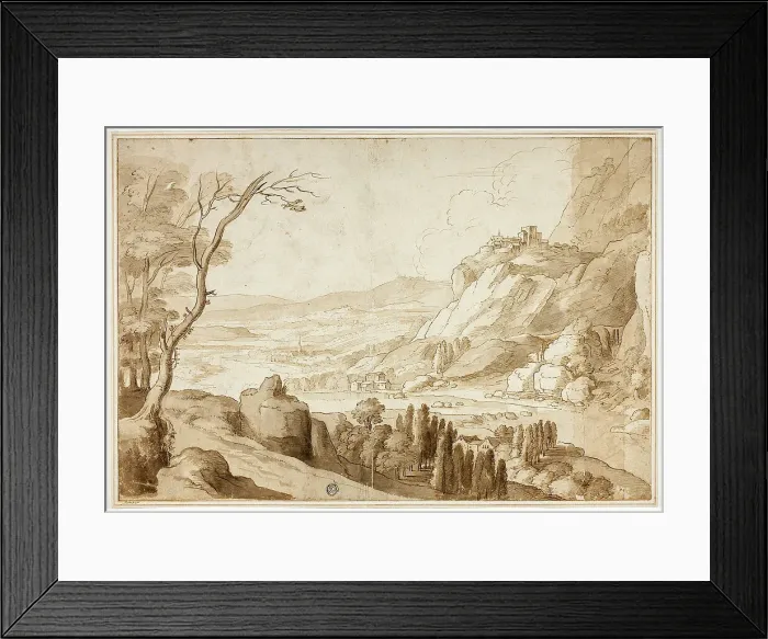 Framed Print : Rhine Landscape, n.d Framed Print : Rhine Landscape, n.d