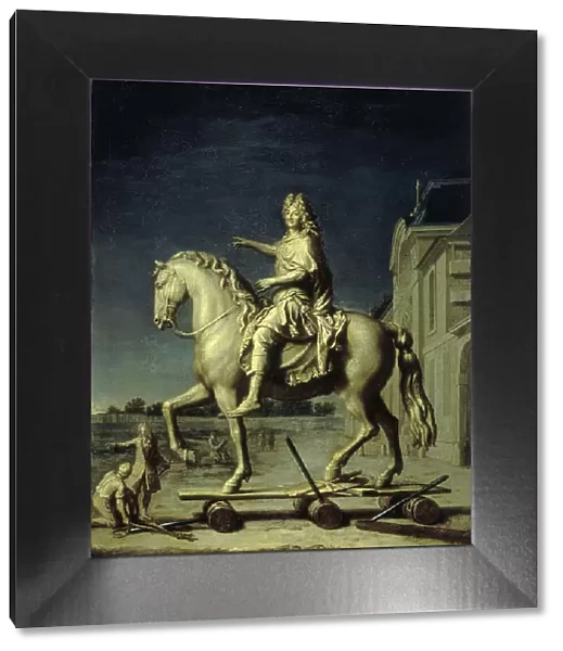 Transport sur la place Louis-le-Grand (actuelle place Vendôme) de la statue de Louis XIV...1699. Creator: Rene-Antoine Houasse