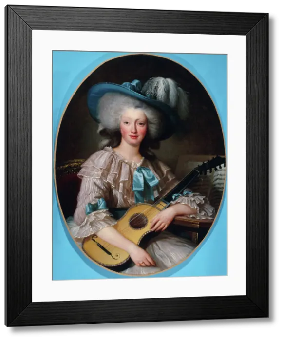 Framed Print : Portrait of Félicité-Louise de Frézals (1765-1854), born Esmangard de Beauval, lady... 1785. Creator: Unknown Framed Print : Portrait of Félicité-Louise de Frézals (1765-1854), born Esmangard de Beauval, lady... 1785. Creator: Unknown