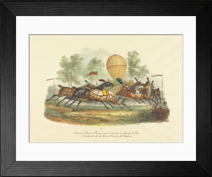 Framed Print : French Race Horses. Creator: Carle Vernet Framed Print : French Race Horses. Creator: Carle Vernet