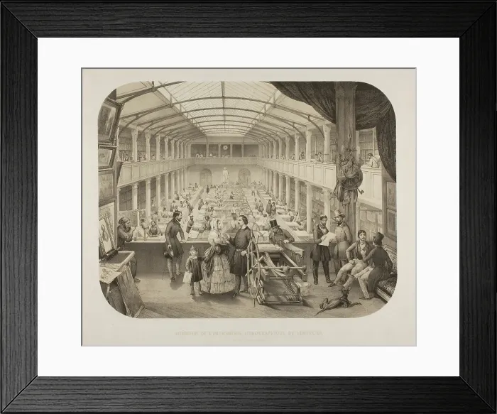 Framed Print : Interior of the Lemercier Lithographic Printing House, n.d. Creator: Charles Villemin Framed Print : Interior of the Lemercier Lithographic Printing House, n.d. Creator: Charles Villemin