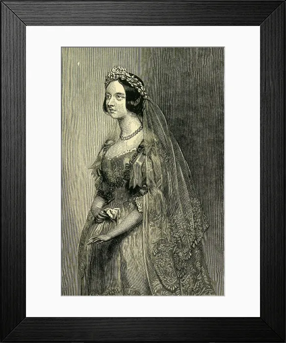 Framed Print : The Queen on Her Wedding Day, 10 February 1840, (c1897). Creator: Unknown