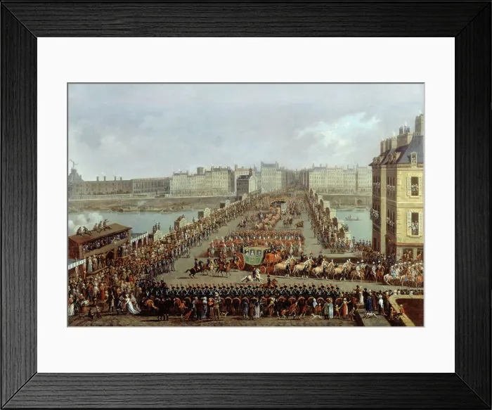 Framed Print : Le cortège impérial se rendant à Notre-Dame pour la cérémonie du sacre, le 2 décembre 1804... 1805. Creator: Jacques Bertaux Framed Print : Le cortège impérial se rendant à Notre-Dame pour la cérémonie du sacre, le 2 décembre 1804... 1805. Creator: Jacques Bertaux