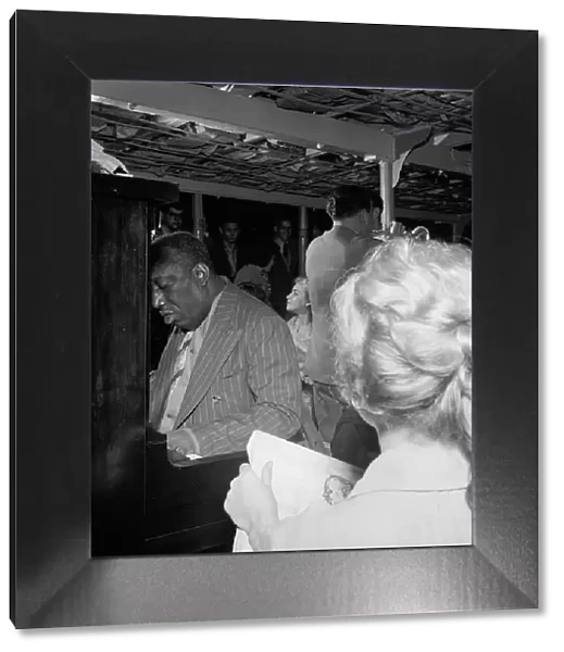 Portrait of James P. (James Price) Johnson and Marty Marsala, Riverboat on the Hudson, N.Y. 1947. Creator: William Paul Gottlieb