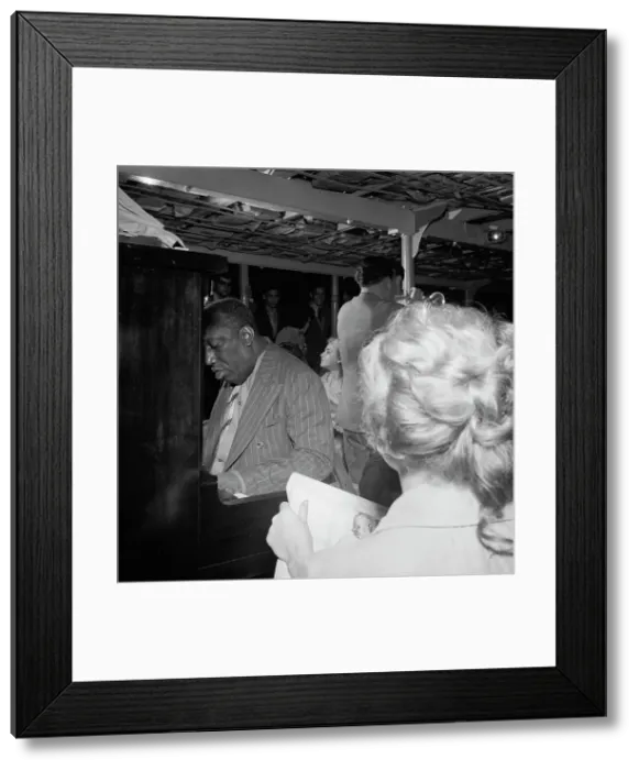 Framed Print : Portrait of James P. (James Price) Johnson and Marty Marsala, Riverboat on the Hudson, N.Y. 1947. Creator: William Paul Gottlieb Framed Print : Portrait of James P. (James Price) Johnson and Marty Marsala, Riverboat on the Hudson, N.Y. 1947. Creator: William Paul Gottlieb
