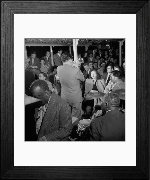 Framed Print : Portrait of James P. (James Price) Johnson, Marty Marsala, and Baby Dodds...N.Y. ca. July 1947. Creator: William Paul Gottlieb Framed Print : Portrait of James P. (James Price) Johnson, Marty Marsala, and Baby Dodds...N.Y. ca. July 1947. Creator: William Paul Gottlieb