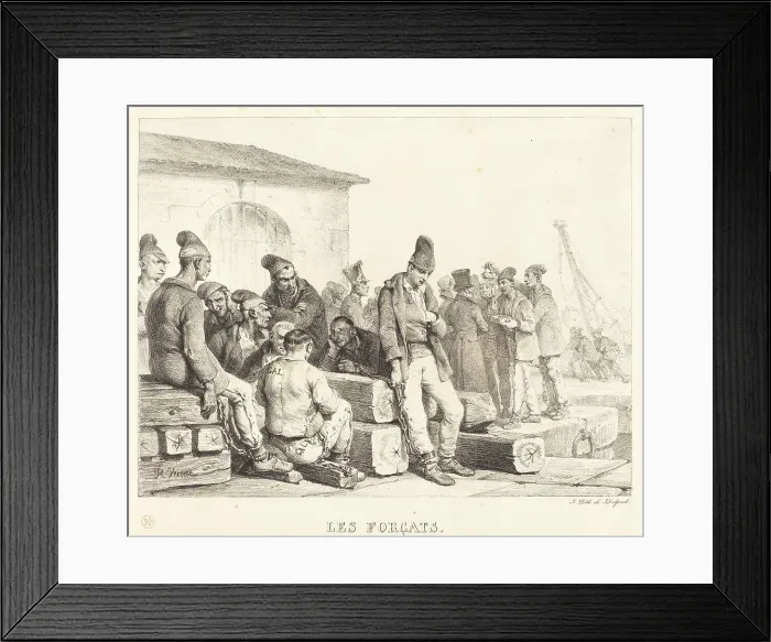 Framed Print : Les forcats (The Convicts). Creator: Emile Jean-Horace Vernet Framed Print : Les forcats (The Convicts). Creator: Emile Jean-Horace Vernet