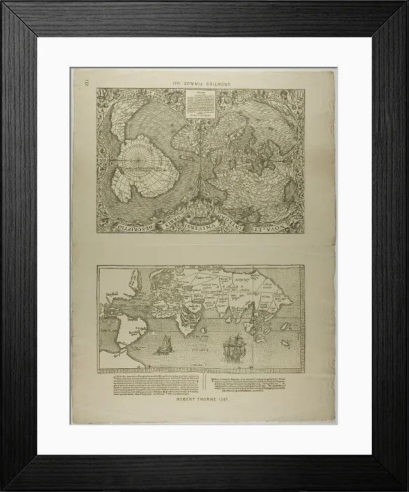 Framed Print : Orontius Finaeus, 1531, reprinted 1889. Creator: Unknown
