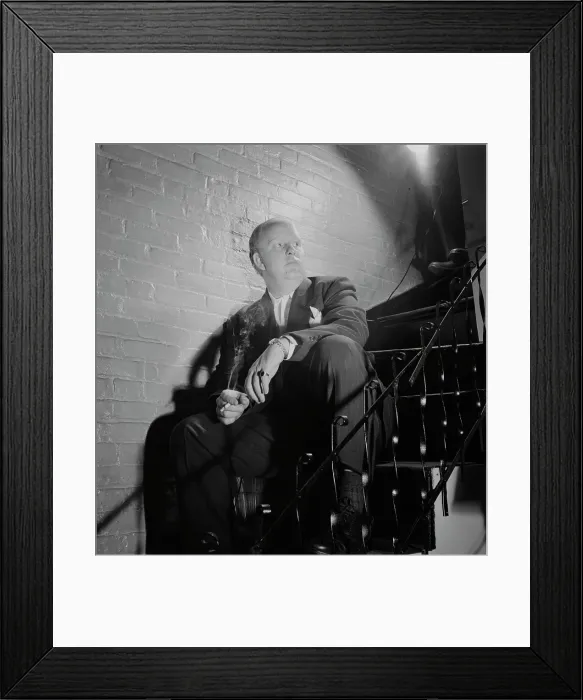 Framed Print : Portrait of Edwin A. Finckel in his home, Greenwich Village, New York, N.Y. ca. July 1946. Creator: William Paul Gottlieb Framed Print : Portrait of Edwin A. Finckel in his home, Greenwich Village, New York, N.Y. ca. July 1946. Creator: William Paul Gottlieb