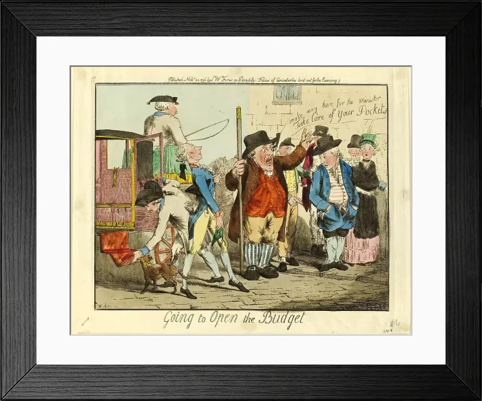 Framed Print : Going to Open the Budget, 1796. Creator: Unknown Framed Print : Going to Open the Budget, 1796. Creator: Unknown