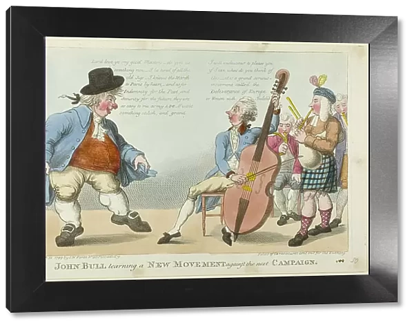John Bull Learning a New Movement, published March 21, 1799. Creator: Unknown
