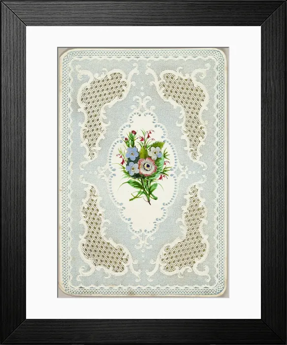 Framed Print : Untitled Valentine (Flowers), 1840 / 50. Creator: Unknown Framed Print : Untitled Valentine (Flowers), 1840 / 50. Creator: Unknown