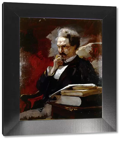Portrait d'Henri Rochefort (Victor-Henri, marquis de Rochefort-Luçay, dit), journaliste... 1879. Creator: Auguste Baud-Bovy