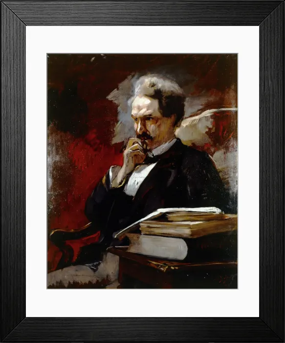 Framed Print : Portrait d'Henri Rochefort (Victor-Henri, marquis de Rochefort-Luçay, dit), journaliste... 1879. Creator: Auguste Baud-Bovy Framed Print : Portrait d'Henri Rochefort (Victor-Henri, marquis de Rochefort-Luçay, dit), journaliste... 1879. Creator: Auguste Baud-Bovy