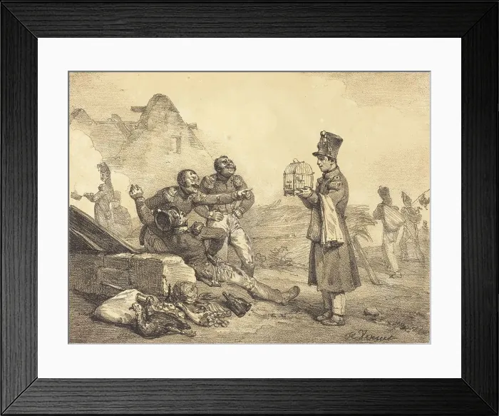 Framed Print : Mon Caporal, je n'ai pu avons que ça, 1823. Creator: Emile Jean-Horace Vernet Framed Print : Mon Caporal, je n'ai pu avons que ça, 1823. Creator: Emile Jean-Horace Vernet