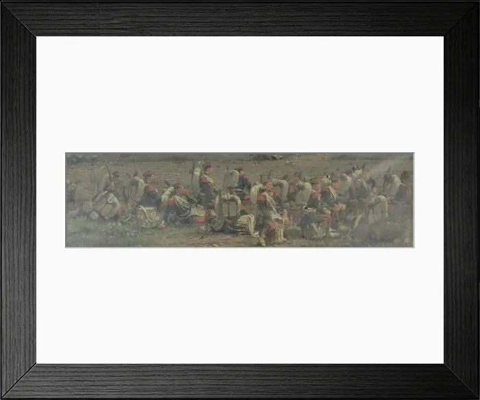 Framed Print : Scène militaire : les tambours du 1er régiment des grenadiers de la Garde (fragment du... 1883. Creator: Jean Baptiste Edouard Detaille) Framed Print : Scène militaire : les tambours du 1er régiment des grenadiers de la Garde (fragment du... 1883. Creator: Jean Baptiste Edouard Detaille)