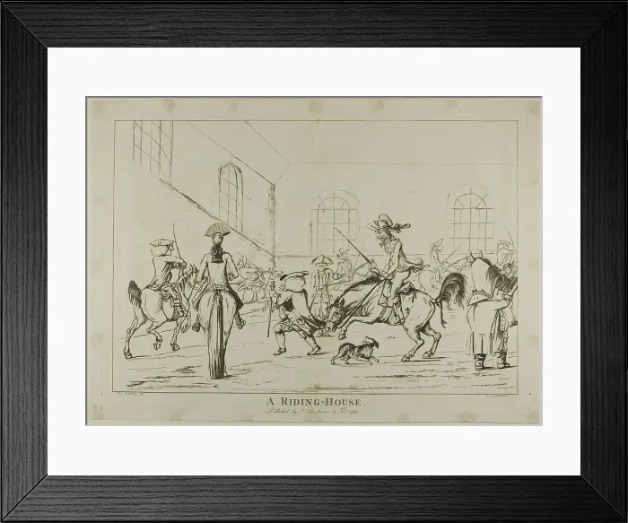 Framed Print : A Riding-House, published 1780. Creator: Unknown Framed Print : A Riding-House, published 1780. Creator: Unknown