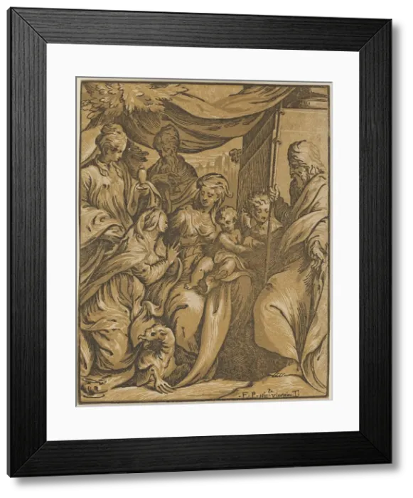 Framed Print : The Virgin and Child with Saints. Creator: Giuseppe Nicola Rossigliani Framed Print : The Virgin and Child with Saints. Creator: Giuseppe Nicola Rossigliani