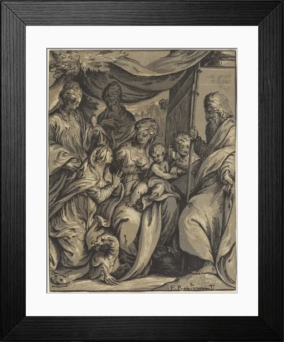 Framed Print : The Virgin and Child with Saints. Creator: Giuseppe Nicola Rossigliani Framed Print : The Virgin and Child with Saints. Creator: Giuseppe Nicola Rossigliani