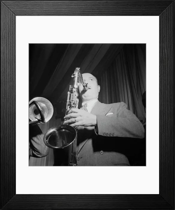 Framed Print : Portrait of Bud Freeman, Eddie Condon's, New York, N.Y. 1946. Creator: William Paul Gottlieb Framed Print : Portrait of Bud Freeman, Eddie Condon's, New York, N.Y. 1946. Creator: William Paul Gottlieb