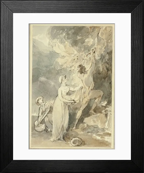 Framed Print : Autumn Nutting, n.d. Creator: William Hamilton Framed Print : Autumn Nutting, n.d. Creator: William Hamilton
