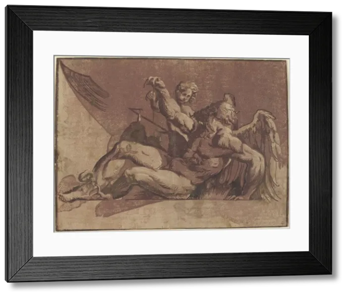 Framed Print : Saturn, 1525 / 1530. Creator: Giuseppe Nicola Rossigliani Framed Print : Saturn, 1525 / 1530. Creator: Giuseppe Nicola Rossigliani