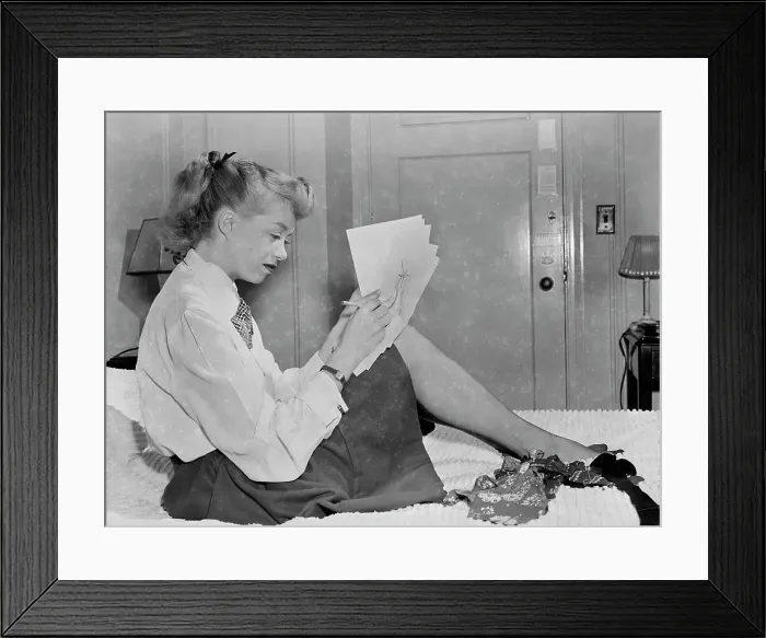 Framed Print : Portrait of June Christy, 1947 or 1948. Creator: William Paul Gottlieb Framed Print : Portrait of June Christy, 1947 or 1948. Creator: William Paul Gottlieb