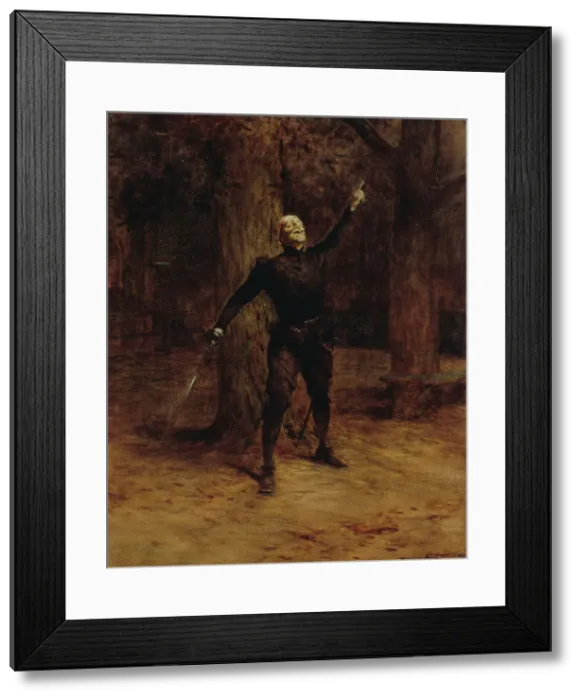 Framed Print : Portrait de Constant Coquelin, dit Coquelin aîné, dans le rôle de Cyrano de Bergerac, 1901. Creator: Theobald Chartran Framed Print : Portrait de Constant Coquelin, dit Coquelin aîné, dans le rôle de Cyrano de Bergerac, 1901. Creator: Theobald Chartran