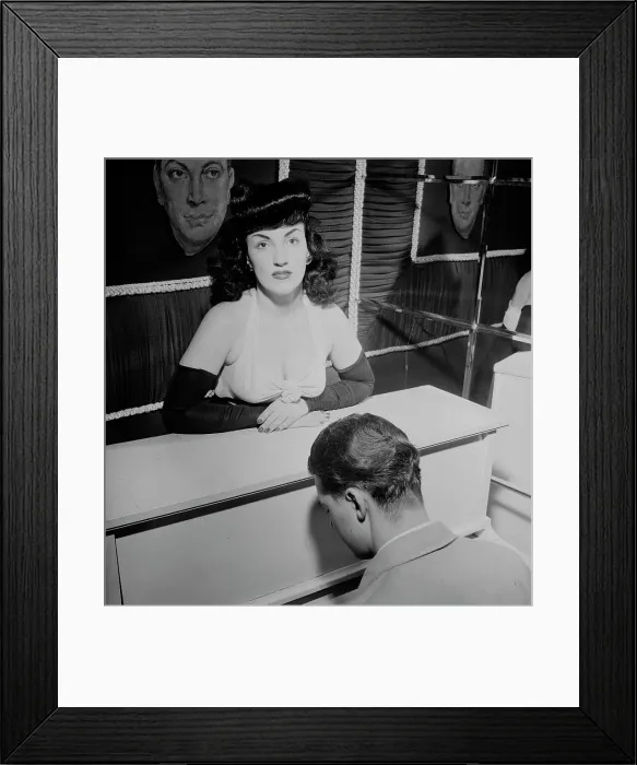 Framed Print : Portrait of Vivien Garry and Teddy Kaye, Dixon's, New York, N.Y. ca. May 1947. Creator: William Paul Gottlieb Framed Print : Portrait of Vivien Garry and Teddy Kaye, Dixon's, New York, N.Y. ca. May 1947. Creator: William Paul Gottlieb