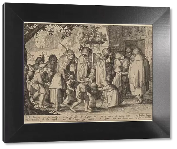 Procession of Feasting Lepers, 1608. Creator: Claes Jansz Visscher
