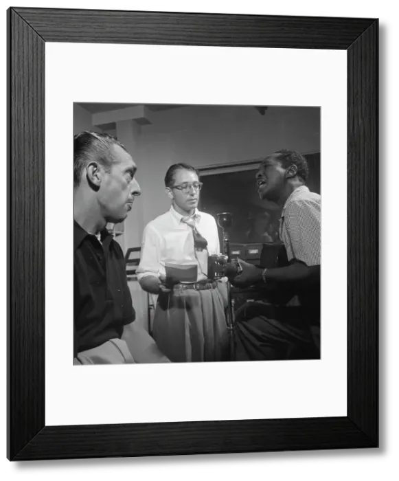Framed Print : Portrait of Symphony Sid and Josh White, WHOM, New York, N.Y. 1946. Creator: William Paul Gottlieb Framed Print : Portrait of Symphony Sid and Josh White, WHOM, New York, N.Y. 1946. Creator: William Paul Gottlieb
