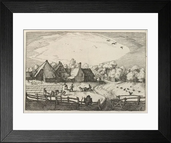 Framed Print : Blekerye aededuyne gelegen (Farms and Bleaching-Fields), c. 1611 / 1612. Creator: Claes Jansz Visscher Framed Print : Blekerye aededuyne gelegen (Farms and Bleaching-Fields), c. 1611 / 1612. Creator: Claes Jansz Visscher