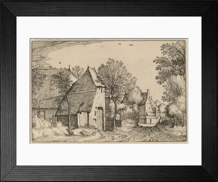Framed Print : Village Road, published 1612. Creator: Claes Jansz Visscher Framed Print : Village Road, published 1612. Creator: Claes Jansz Visscher