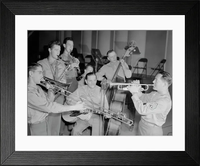 Framed Print : Portrait of Henry Levine, Fort Myer, Arlington, Va. ca. Feb. 1943. Creator: William Paul Gottlieb Framed Print : Portrait of Henry Levine, Fort Myer, Arlington, Va. ca. Feb. 1943. Creator: William Paul Gottlieb
