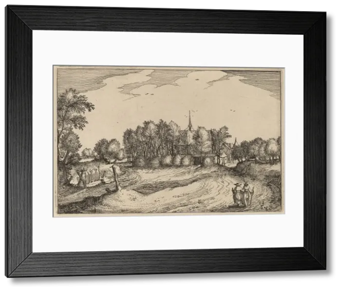 Framed Print : A Convent, published 1612. Creator: Claes Jansz Visscher Framed Print : A Convent, published 1612. Creator: Claes Jansz Visscher