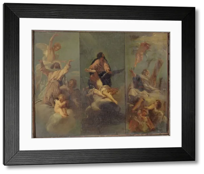 Framed Print : Saint Mathias, Saint James the Greater and Saint Andrew, between 1701 and 1750. Creator: Unknown Framed Print : Saint Mathias, Saint James the Greater and Saint Andrew, between 1701 and 1750. Creator: Unknown