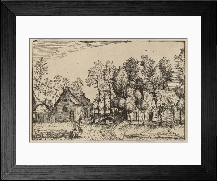 Framed Print : Landscape with Hewed Trees, published 1612. Creator: Claes Jansz Visscher Framed Print : Landscape with Hewed Trees, published 1612. Creator: Claes Jansz Visscher