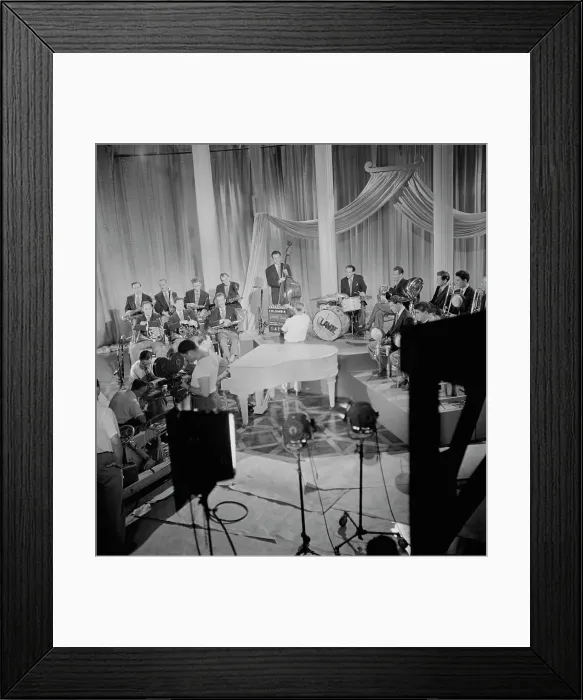 Framed Print : Portrait of Claude Thornhill, Sandy Siegelstien, Willie Wechsler, Micky Folus, Joe Shulman, Billy.. Creator: William Paul Gottlieb Framed Print : Portrait of Claude Thornhill, Sandy Siegelstien, Willie Wechsler, Micky Folus, Joe Shulman, Billy.. Creator: William Paul Gottlieb