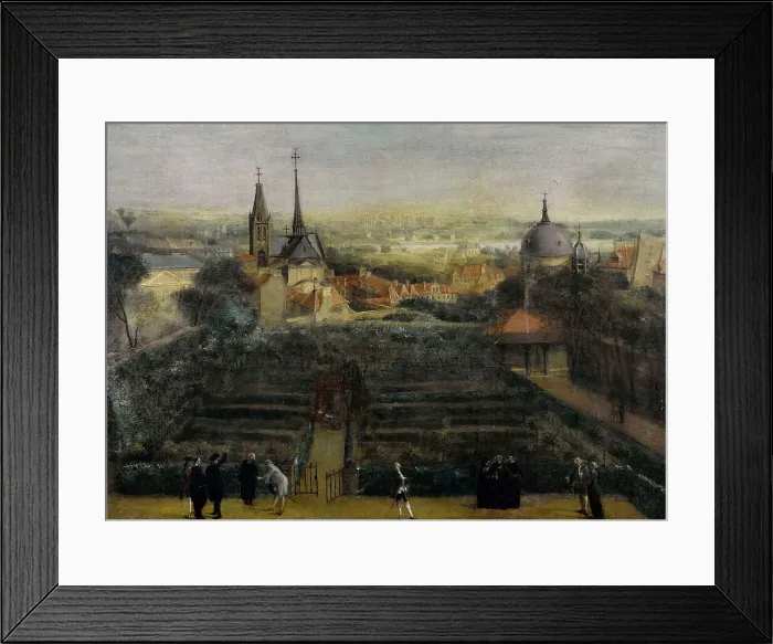 Framed Print : Abbey of Saint-Victor, seen from the College des Ecossais, around 1760, current place Jussieu... Creator: Unknown Framed Print : Abbey of Saint-Victor, seen from the College des Ecossais, around 1760, current place Jussieu... Creator: Unknown