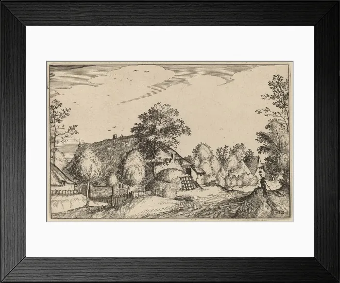 Framed Print : Village Road. Creator: Claes Jansz Visscher Framed Print : Village Road. Creator: Claes Jansz Visscher