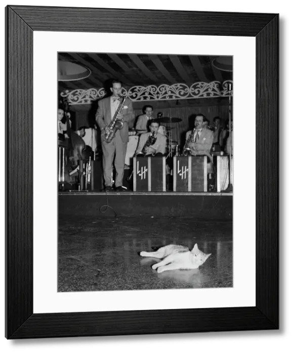 Framed Print : Portrait of Sam Donahue and Hep, Aquarium, New York, N.Y. ca. Dec. 1946. Creator: William Paul Gottlieb Framed Print : Portrait of Sam Donahue and Hep, Aquarium, New York, N.Y. ca. Dec. 1946. Creator: William Paul Gottlieb