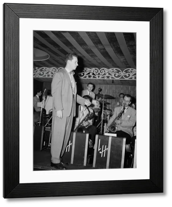 Framed Print : Portrait of Sam Donahue, Aquarium, New York, N.Y. ca. Dec. 1946. Creator: William Paul Gottlieb Framed Print : Portrait of Sam Donahue, Aquarium, New York, N.Y. ca. Dec. 1946. Creator: William Paul Gottlieb