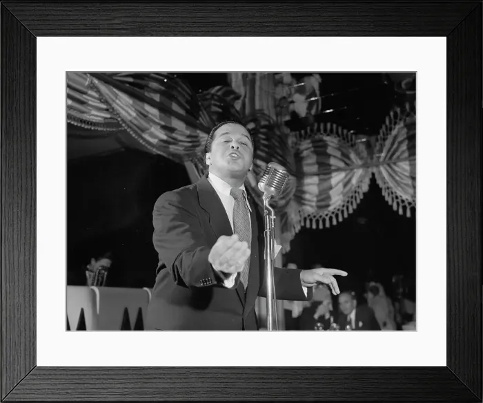 Framed Print : Portrait of Miquelito Valdez, New York, N.Y. 1946. Creator: William Paul Gottlieb Framed Print : Portrait of Miquelito Valdez, New York, N.Y. 1946. Creator: William Paul Gottlieb