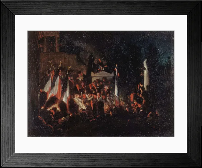 Framed Print : Last honours paid to Benjamin Constant, at Père-Lachaise cemetery, December 12, 1830. Creator: Unknown Framed Print : Last honours paid to Benjamin Constant, at Père-Lachaise cemetery, December 12, 1830. Creator: Unknown